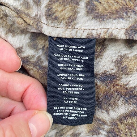 Leopard Print Silk Tank Top Size S Helmut Lang Spaghetti Strap Wrap Tie - Picture 12 of 12